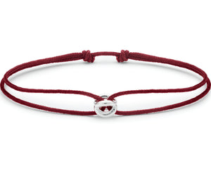 burgundy interlaced cord bracelet le 1g